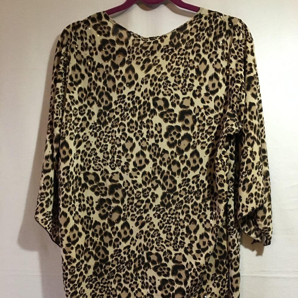 Leopard Print Layered Look Top - image 3
